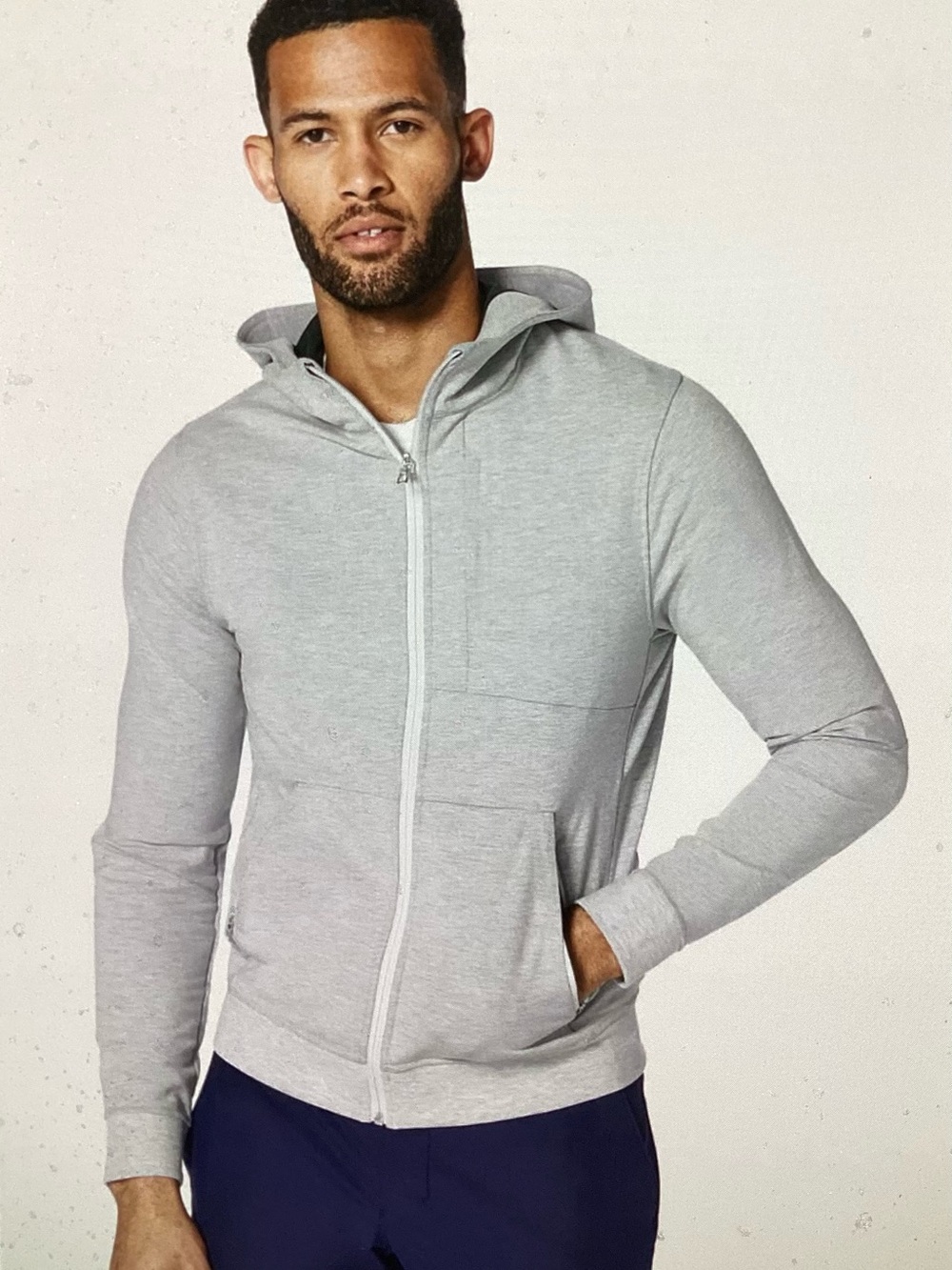 Lululemon City Sweat Men's Light Gray Full-Zip Hoodie Hoodie